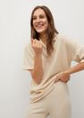 Mango - light beige Oversized knitted polo shirt Mango - light beige Oversized knitted polo shirt