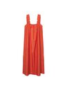 Mango - Medium Red 100% Cotton Midi Dress, Women Mango - Medium Red 100% Cotton Midi Dress, Women