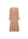 Mango - light beige Printed ruched dress Mango - light beige Printed ruched dress