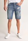 Salsa Jeans - Blue Brandon loose shorts in denim with rips Salsa Jeans - Blue Brandon loose shorts in denim with rips