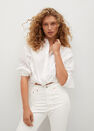 Mango - white Ankle-length straight-fit jeans, Women Mango - white Ankle-length straight-fit jeans, Women