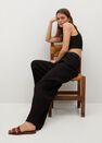 Mango - black Pleated flowy trousers Mango - black Pleated flowy trousers
