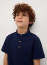 Mango - navy Mao collar polo shirt Mango - navy Mao collar polo shirt
