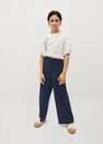 Mango - medium blue Flowy straight-fit trousers Mango - medium blue Flowy straight-fit trousers