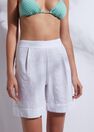 Calzedonia - White Linen And Cotton Shorts, Women Calzedonia - White Linen And Cotton Shorts, Women