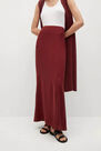 Mango - dark red Slit long skirt, Women Mango - dark red Slit long skirt, Women