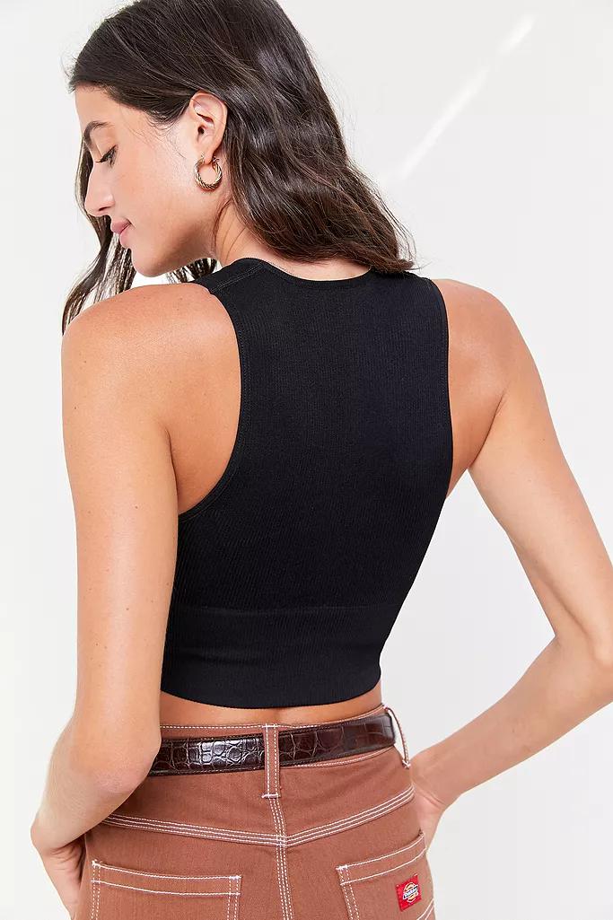 uo josie ribbed v neck vest
